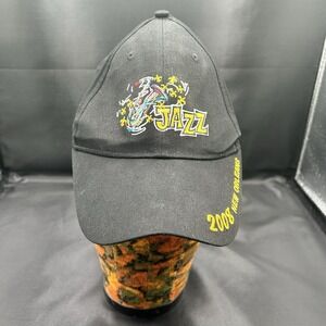 Jazz New Orleans‎ Hat 2008 Black Baseball Cap Hat Sun Products Adult Adjustable